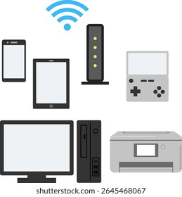 Roteador, smartphone, computador e LAN sem fio