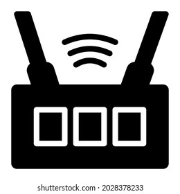 Router solid icon, suitable for set electonics icons
