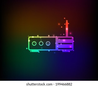 Router symbol,Rainbow vector