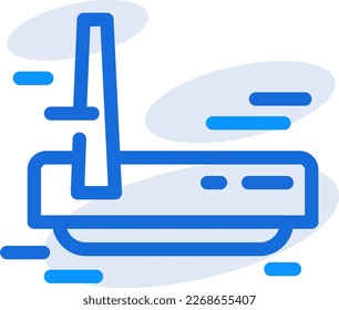 Icono de tecnología de router con estilo de contorno azul. Concepto, digital, datos, abstracto, red, internet, tecnología. Ilustración vectorial