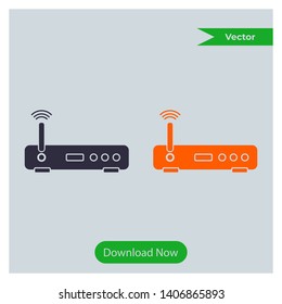 Router Two color icon vector design  