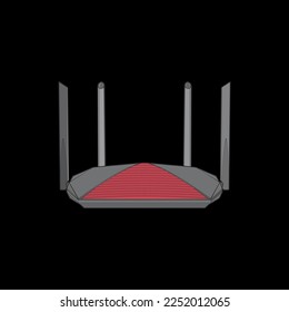 Router vector art. Vector Art isolated on black background for coloring book. 
