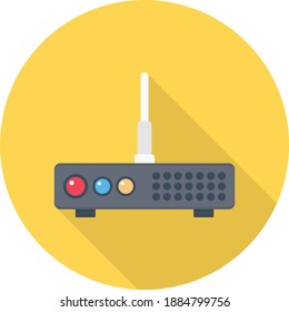 icono plano de color vector de enrutador