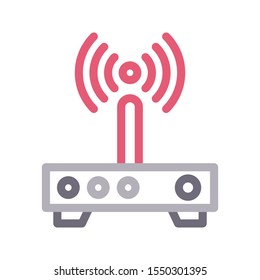  router vector colour line icon