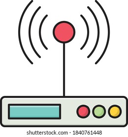 Vektorfarbenzeichen-Symbol des Routers 