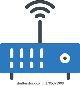 router vector glyph color icon 