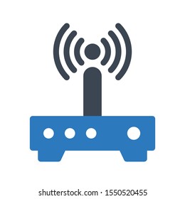 router vector glyph colour icon