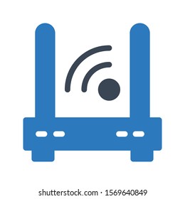 router vector glyph colour icon 