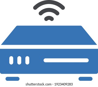 router vector glyph colour icon