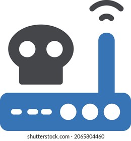 router vector glyph colour  icon