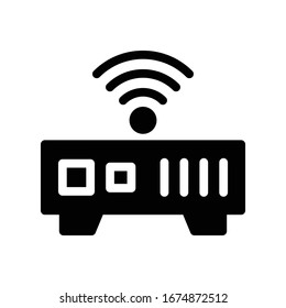 router vector glyph flat icon 