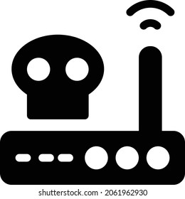 router vector glyph flat icon