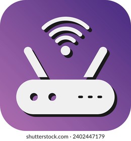 Router Vector Glyph Gradient Background Icon For Personal And Commercial Use.
