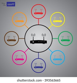 Router vector icon