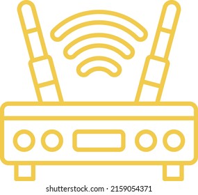 Icono vector del router. Se puede usar para imprimir, móviles y aplicaciones web.