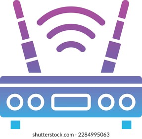 Router-Vektorsymbol. Kann für Druck-, Mobil- und Web-Anwendungen verwendet werden.