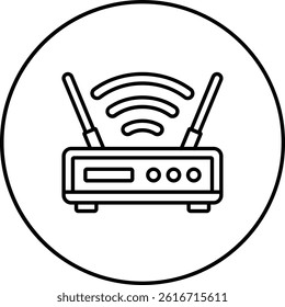 Router vector icon. Can be used for printing, mobile and web applications.