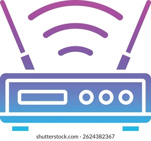 Icono de Vector del enrutador. Se puede utilizar para aplicaciones de impresión, móviles y de Web.