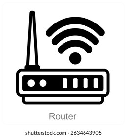 router vector icon concept design