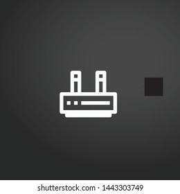 Router vector icon. Router concept stroke symbol design. Thin graphic elements vector illustration, outline pattern for your web site design, logo, UI. EPS 10.