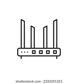 Router vector icon. Router flat sign design. Router distance symbol pictogram. UX UI icon