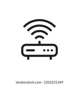 Router vector icon. Router flat sign design. Router distance symbol pictogram. UX UI icon