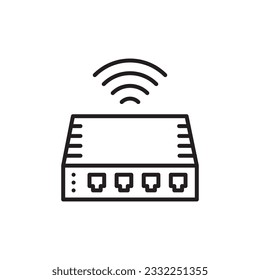 Router vector icon. Router flat sign design. Router distance symbol pictogram. UX UI icon