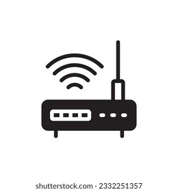 Router vector icon. Router flat sign design. Router distance symbol pictogram. UX UI icon
