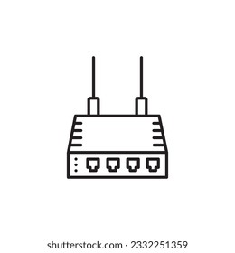 Router vector icon. Router flat sign design. Router distance symbol pictogram. UX UI icon