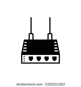 Router vector icon. Router flat sign design. Router distance symbol pictogram. UX UI icon