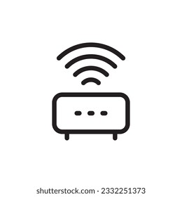 Router vector icon. Router flat sign design. Router distance symbol pictogram. UX UI icon