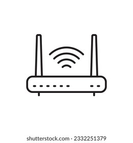 Router vector icon. Router flat sign design. Router distance symbol pictogram. UX UI icon