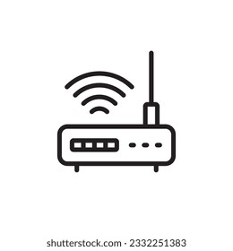 Router vector icon. Router flat sign design. Router distance symbol pictogram. UX UI icon