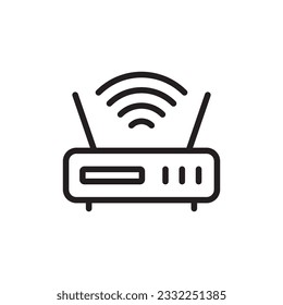 Router vector icon. Router flat sign design. Router distance symbol pictogram. UX UI icon