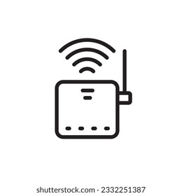 Router vector icon. Router flat sign design. Router distance symbol pictogram. UX UI icon