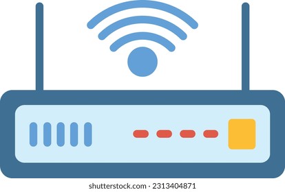 Router Vector Icon Flat Style