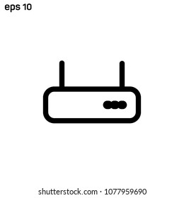 Router Vector Icon Illustration For Web Or Mobile Application Isolated On White Backround.