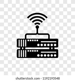 Router vector icon isolated on transparent background, Router transparency logo concept
