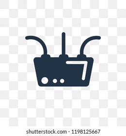 Router vector icon isolated on transparent background, Router transparency concept can be used web and mobile