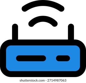 Ícone vetorial do roteador em estilo moderno, hardware WiFi e ilustração de dispositivo de conectividade de rede. Ícone Linha Preenchida