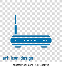 router vector icon on an abstract background