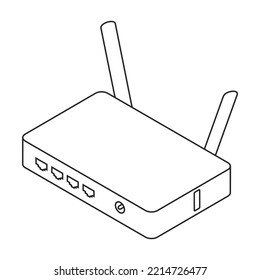 Router-Vektorsymbol. RahmenVektorsymbol einzeln auf weißem Hintergrund, Router.