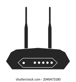 Router vector icon.Black vector icon isolated on white background router.