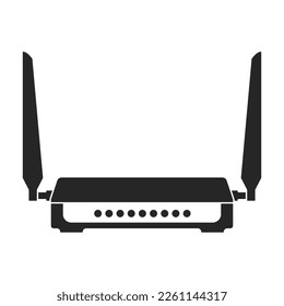 Router vector icon.Black vector icon isolated on white background router .