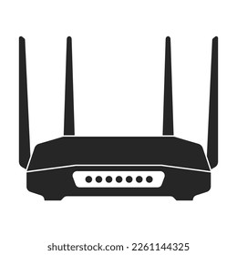 Icono de vector de enrutador.Icono de vector negro aislado en enrutador de fondo blanco.