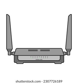 Router vector icon.Color vector icon isolated on white background router .