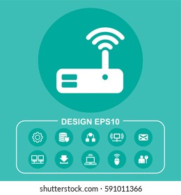 Router Vector Illustration Icon