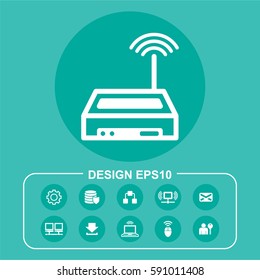 Router Vector Illustration Icon