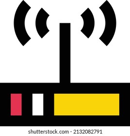 router vector illustration isolated on a transparent background. stroke vector icons for concept or web graphics.