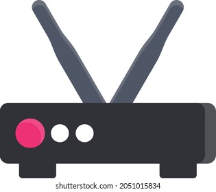 router Vector illustration on a transparent background. Premium quality symbols. Vector Line Flat color  icon for concept and graphic design.